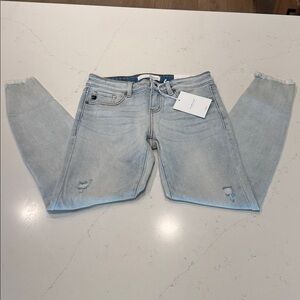 KanCan Faded Blue Distressed Skinny Jeans